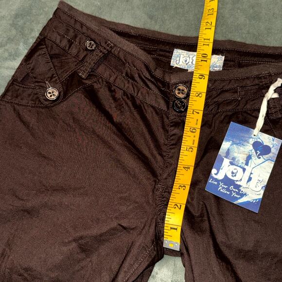 Jolt Capri Pants Women's 11 Brown Cotton Boho Casual Flat Front NEW NWT - Picture 5 of 9